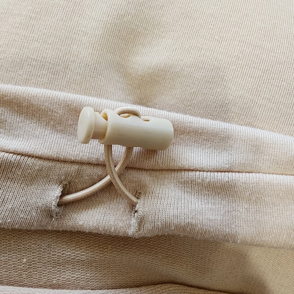 Forever 21 Peachy Pink Cropped Hoodie Ladder Cutout Shoulders Small